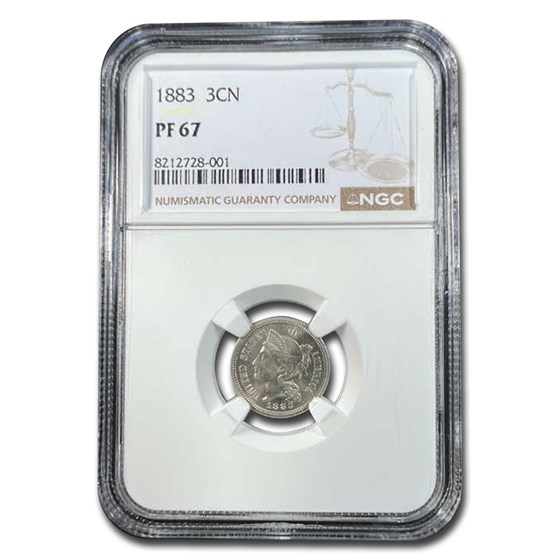 1883 Three Cent Nickel PF-67 NGC 1883 Three Cent Nickel PF-67 NGC